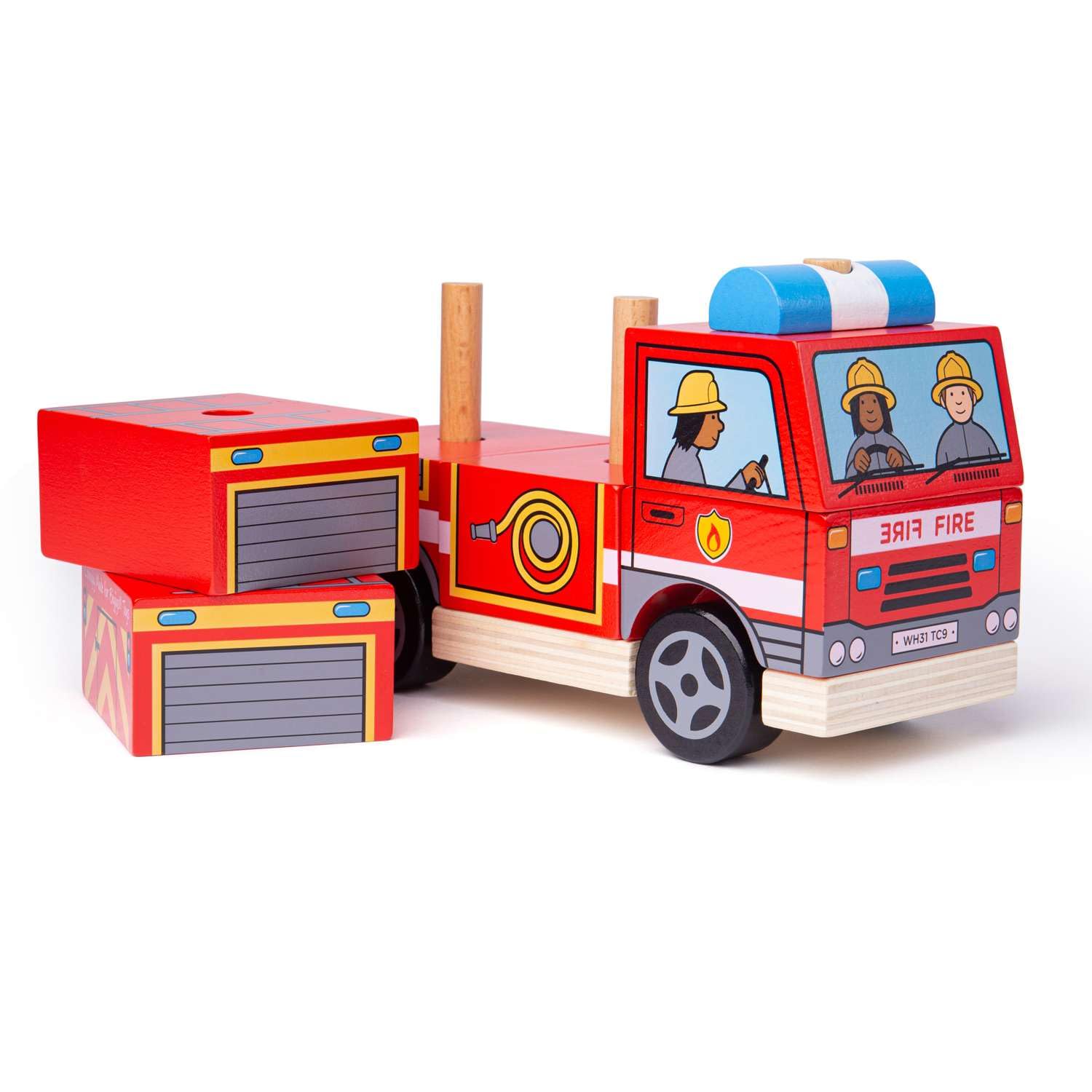 Bigjigs Toys Camion dei pompieri montabile