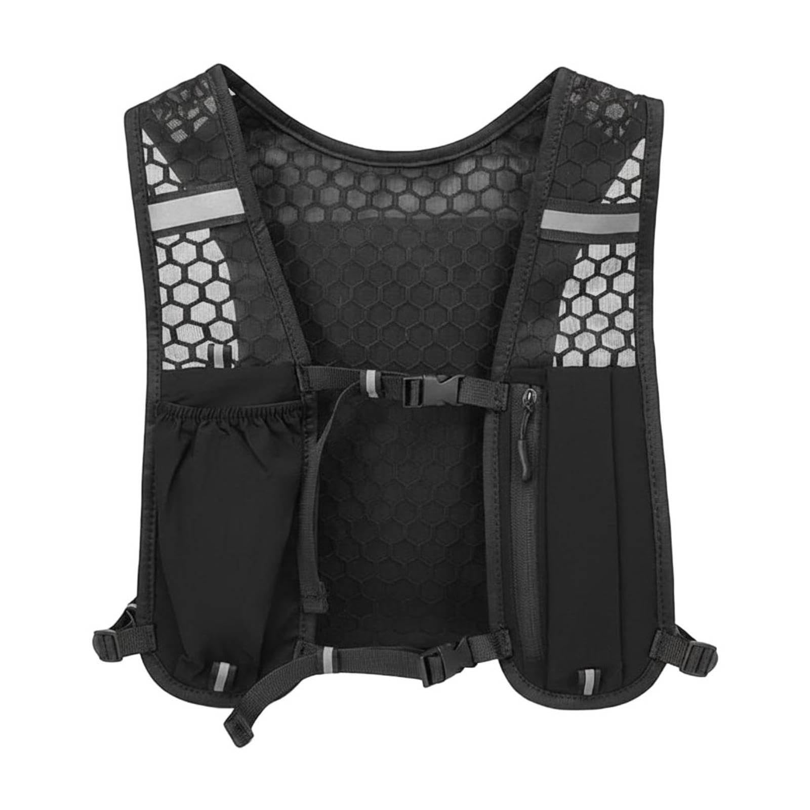 SNAPPSY Water Carrier Vest Backpack Lightweight Biking Vest Pack Mobile Device Compartment Outdoor Gear for Hiking Black-image-19