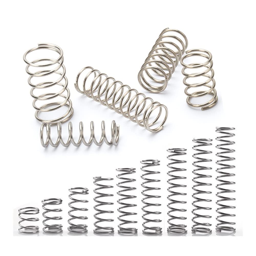 Boyale 25Mm_1.5mm 10Pcs 1.5Mm Compressed Spring Mechanical Compression Springs Coil Cylidrical Spring Compress Pressure Spring Rotor Return 304 Stainless Steel Spring Wire 1.5Mm (Size : 30Mm, Color : 25Mm_1.5m