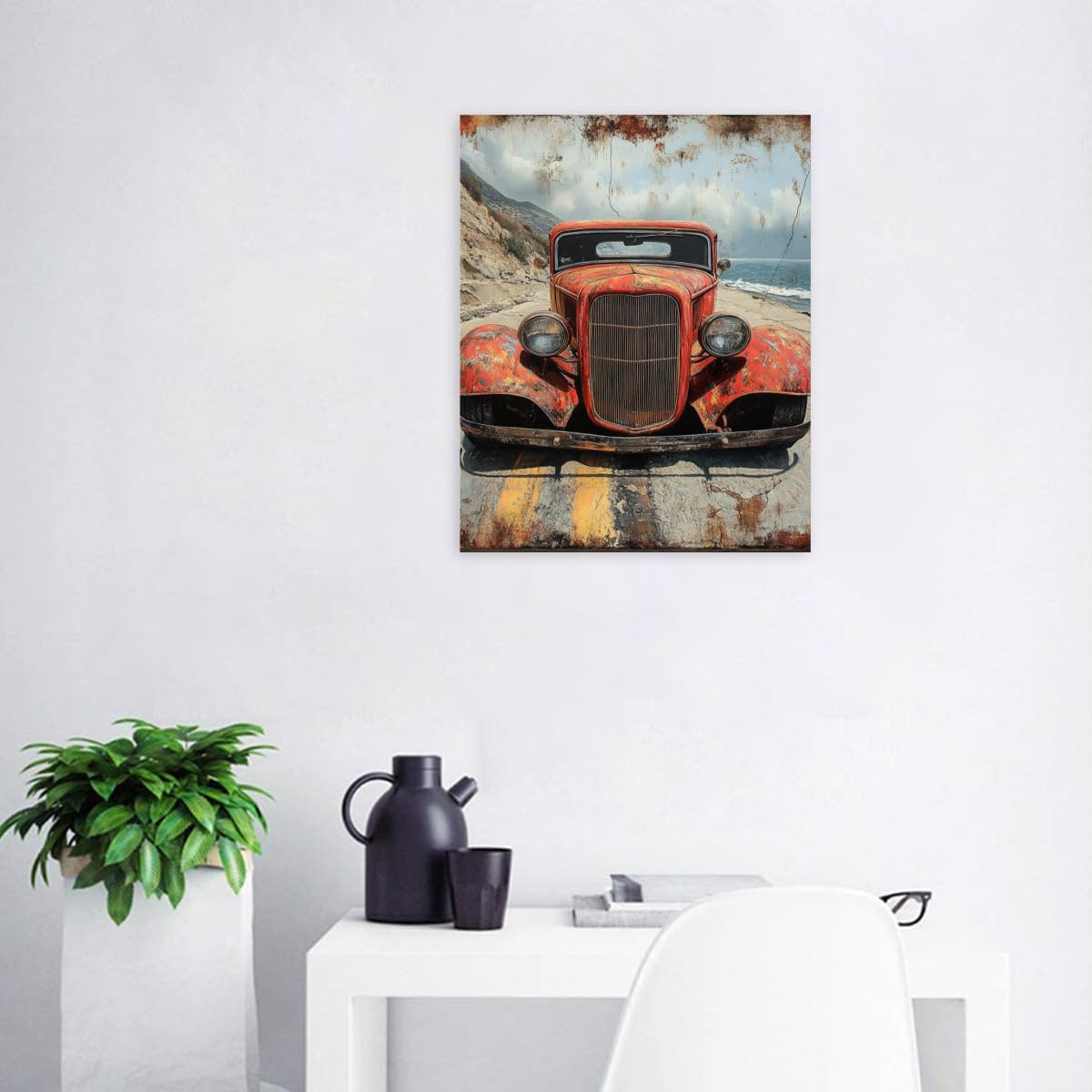Amazon.com: Fhuyiks Vintage Hot Rod Car Paint by Numbers Kit for