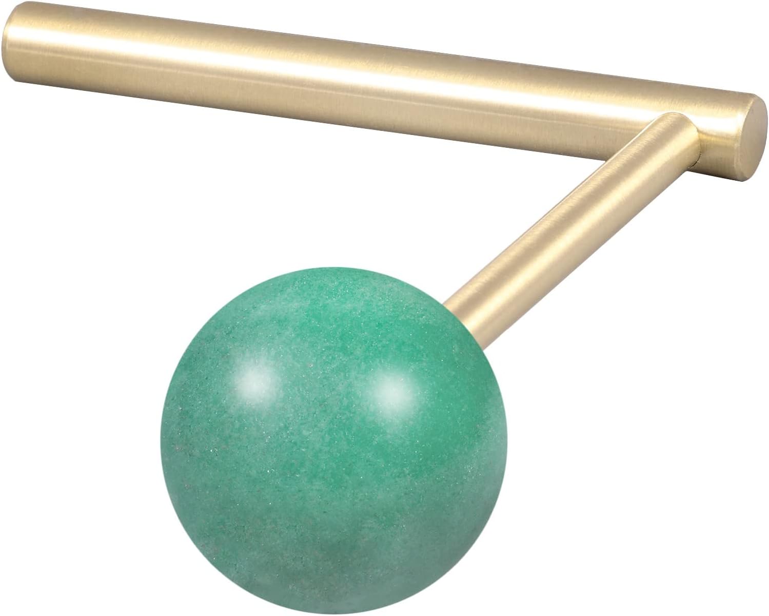 mookaitedecor 2 Pack Green Aventurine Crystal Ball Curtain Holdbacks L Shaped Hook Wall Mounted Curtain Tieback Hook for Home Decoration