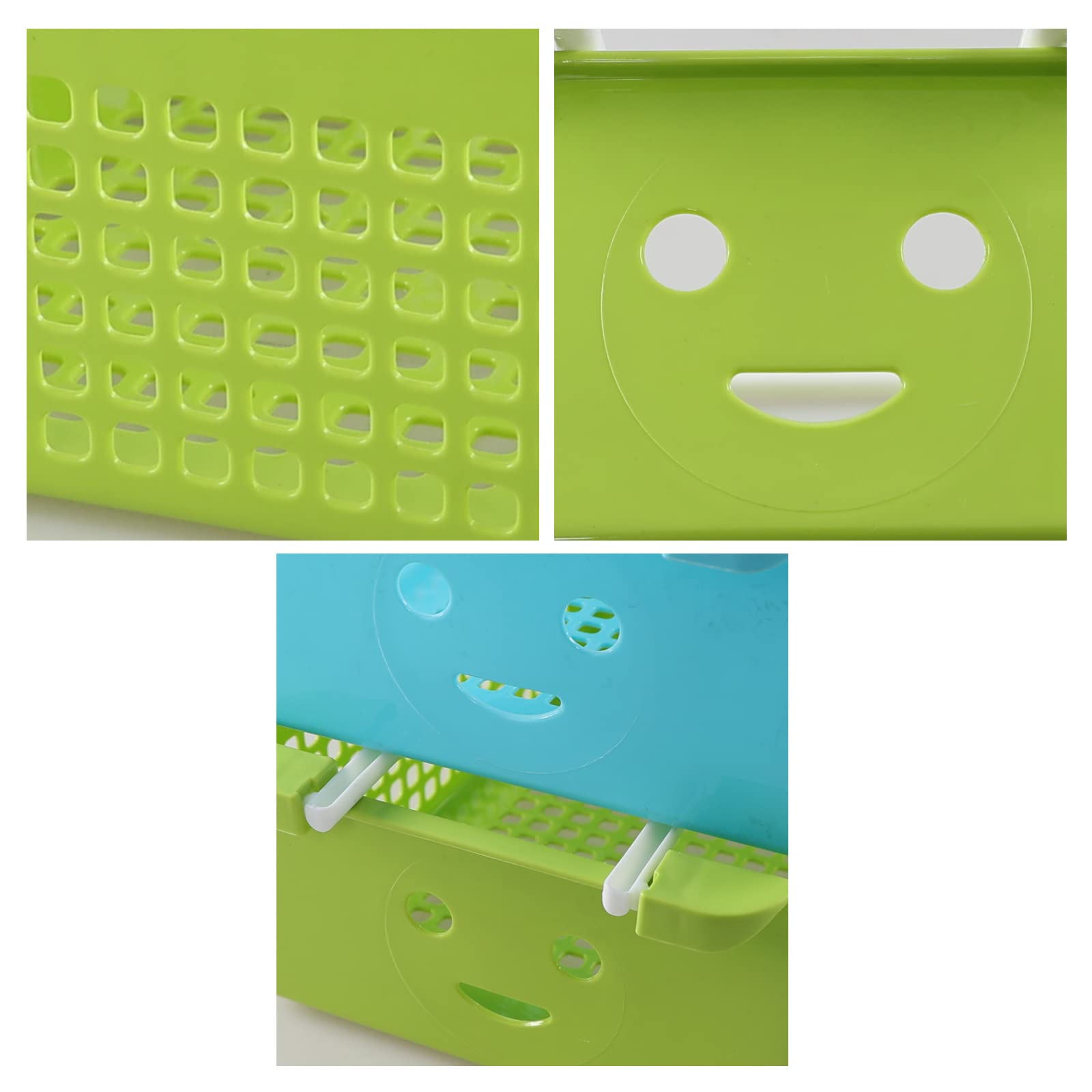 6er-Pack Kleine Kunststoff-Körbe Mit Deckel – Stapelbar, 25,4x18,8x10,4 Cm, Weiß, Zur Aufbewahrung
