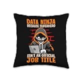 Data Ninja Statistic Lover Data Science Nerds Data Analyst Throw Pillow