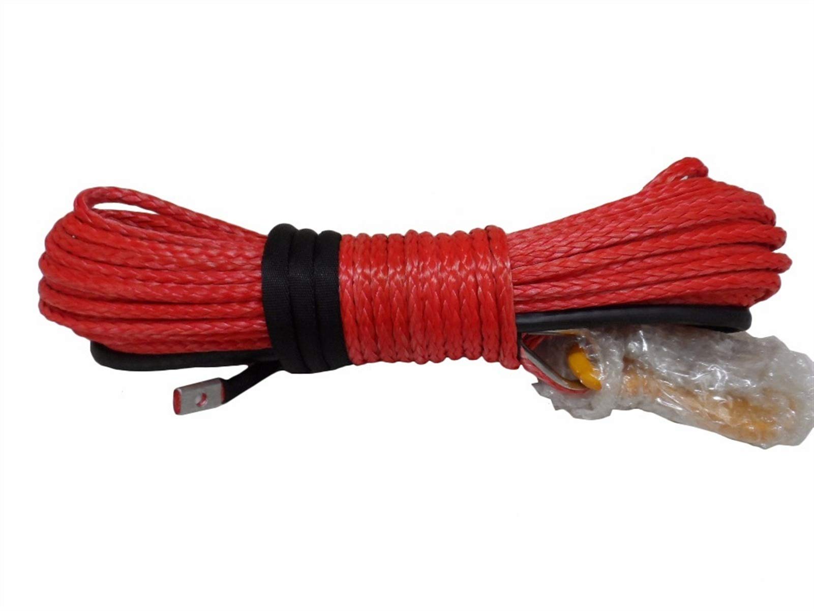 Cuerda de cabrestante sintética roja de 10 mm y 30 m para barcos y vehículos todo terreno