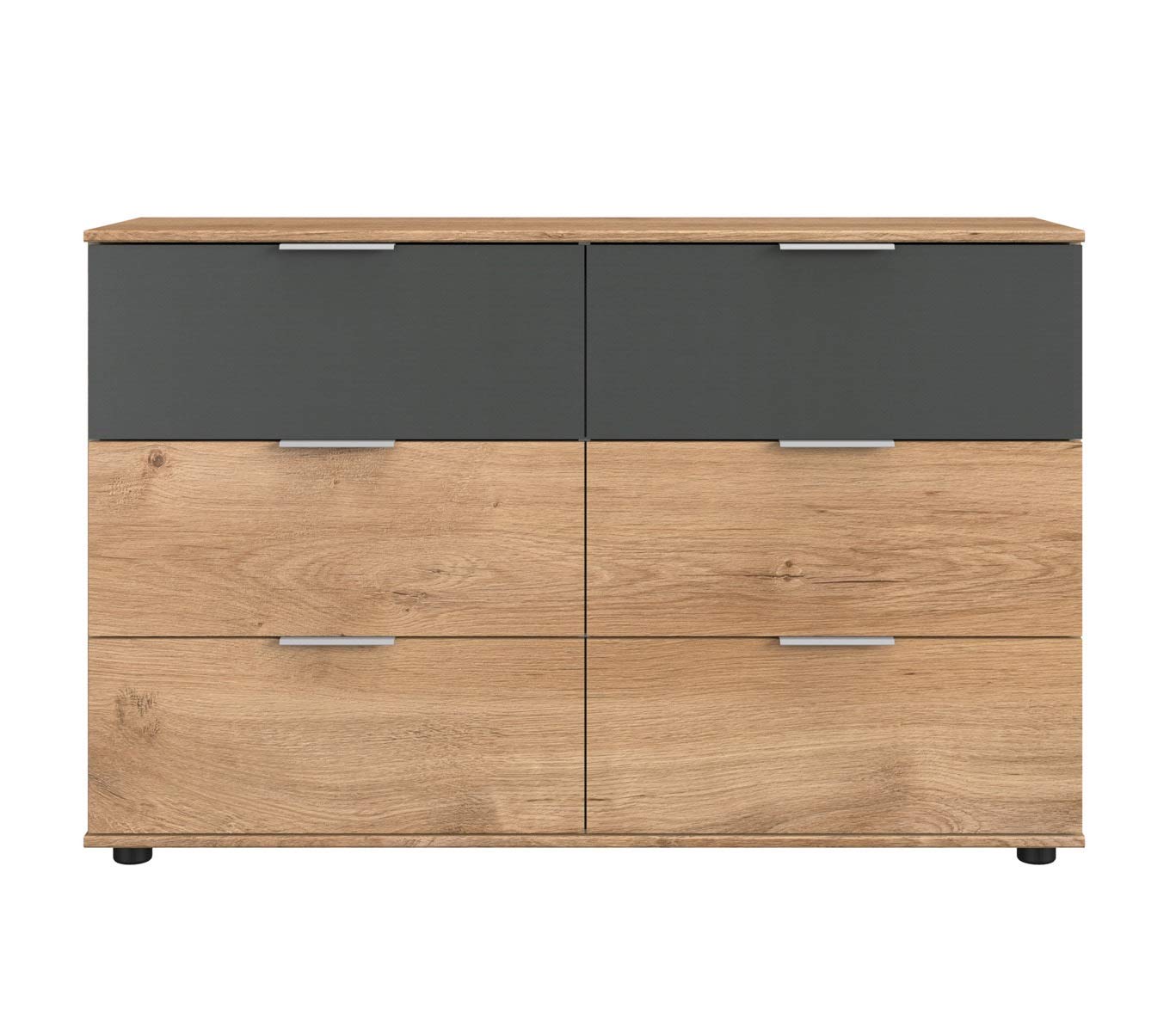 PEGANE Ensemble Chambre Adulte complète Imitation chêne Poutre - 180 x 200 cm