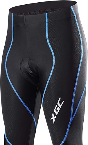 Miniatura 3 de XGC Pantalones largos de ciclismo para mujer, pantalones de bicicleta, mallas con acolchado de esponja 4D