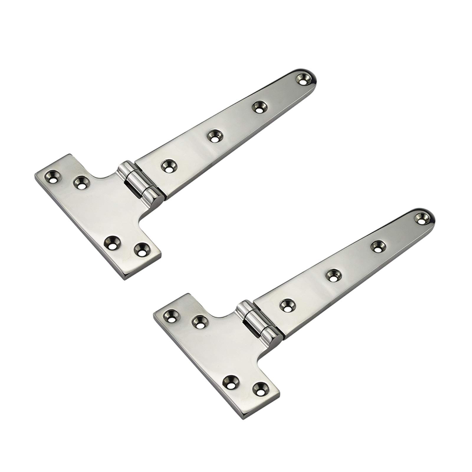 Shundeed 2Pack 1/2Pcst With Hinges, 316 Stainless Steel Heavy Duty Marine, Window, Fence, Shed And Barn Door Supplies(2Pack)