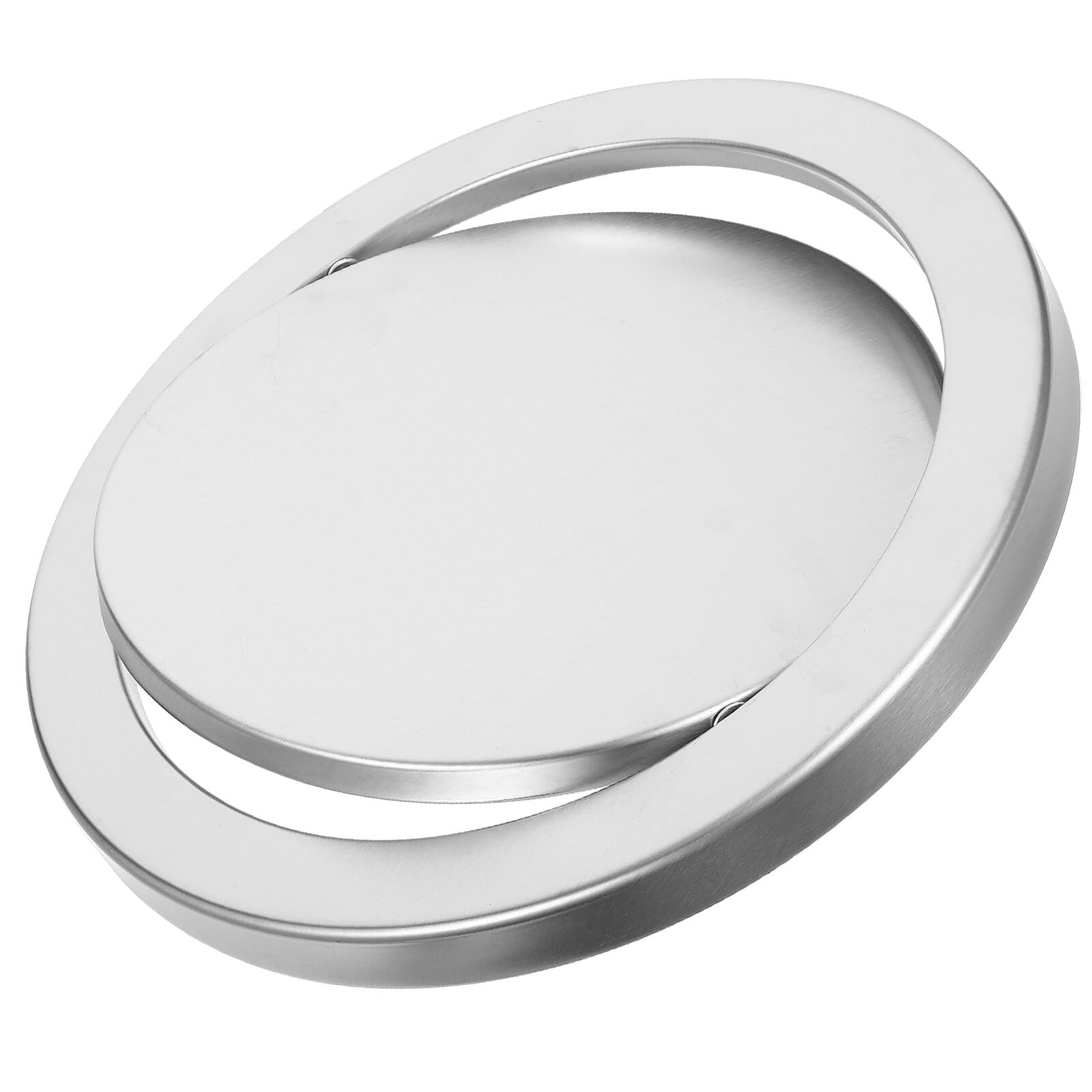 Coperchio Basculante Per Bidone Spazzatura In Acciaio Inox - Diametro 30cm, Argento, Ribaltabile - Foto 4