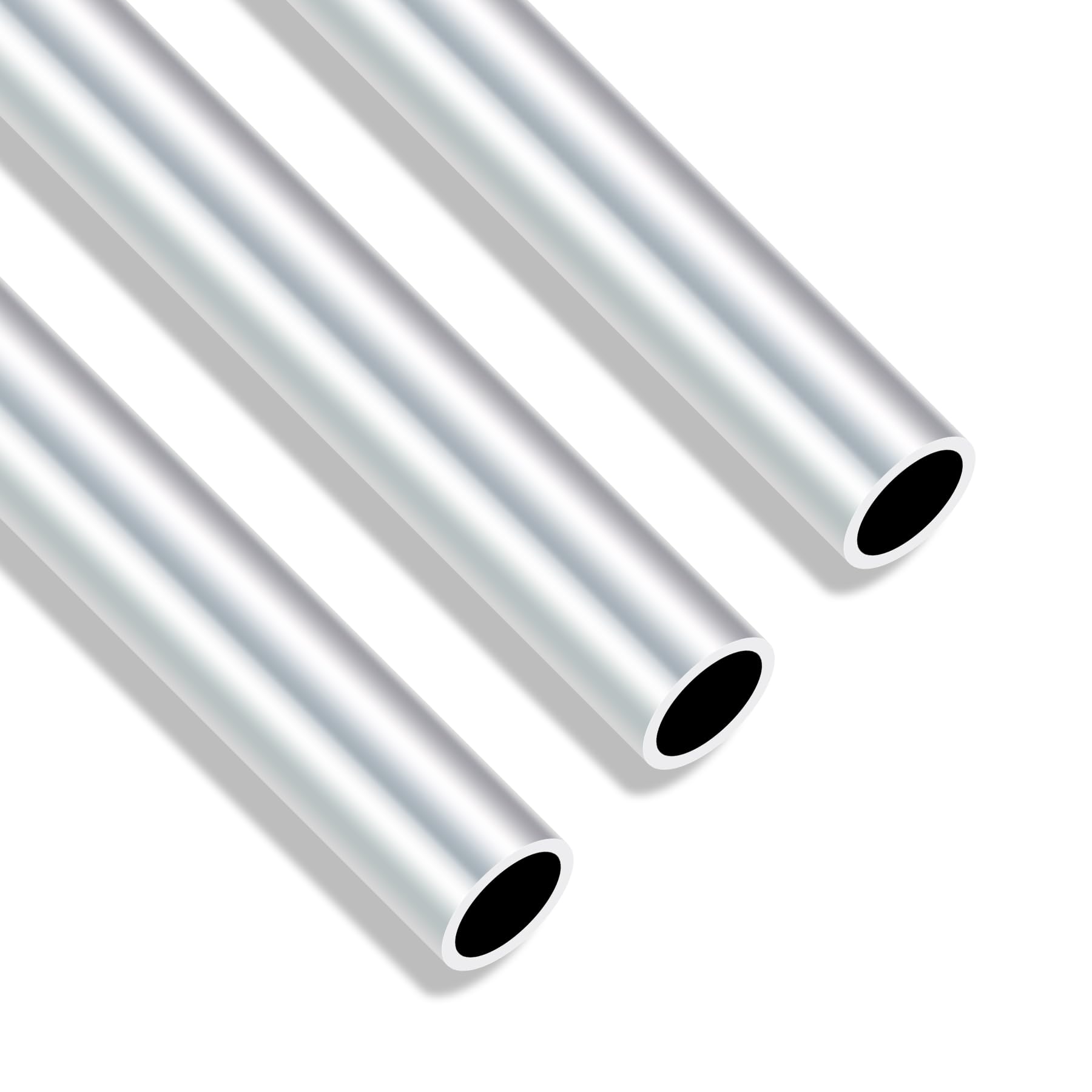iMeistek 6063 Aluminium Round Tubes, 16mm OD 13mm ID 300mm Length 1.5mm Wall Seamless Straight Aluminium Tubing Pipe(3PCS)