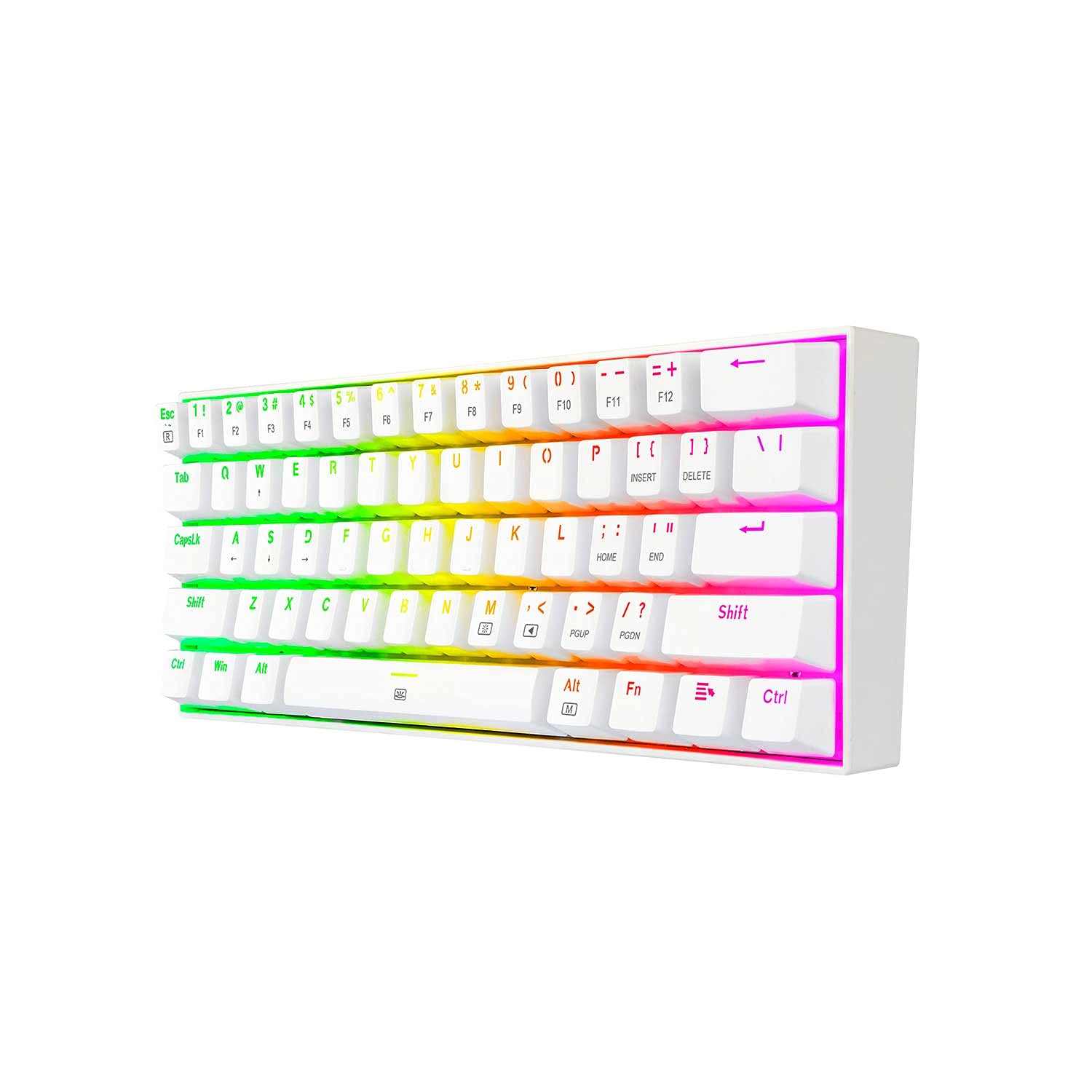 REDRAGON - Dragonborn Teclado Mecánico Gaming RGB Blanco