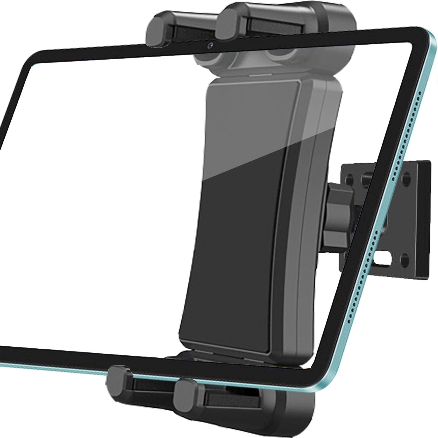 WINOK Tablet-Wandhalterung, 360° drehbar Küchenwandhalterung für Smartphones und Tablets 4.5-14 Zoll, passend für Küche, Bad, Schlafzimmer, Lesezimmer