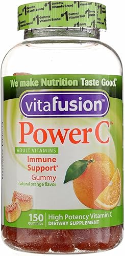 VitaFusion Power C Gummy Vitaminas para adultos Absolutamente Naranja - 150 unidades, paquete de 3