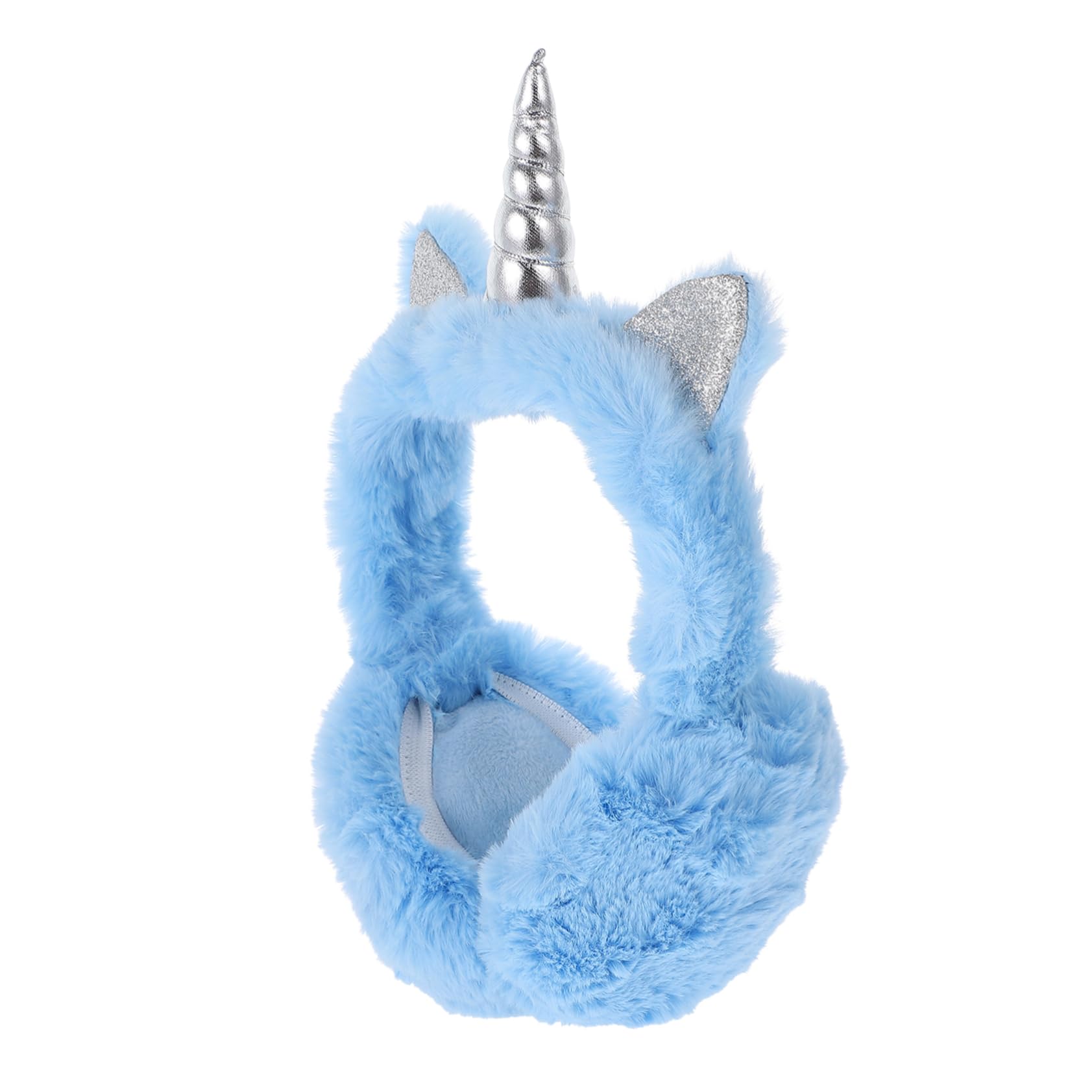 PartyKindom Unicorn Horn Plush Earmuffs Adjustable Warm Ear Muffs for Cold Weather Cute and Lightweight Fall Ear Warmers for Adults Design for