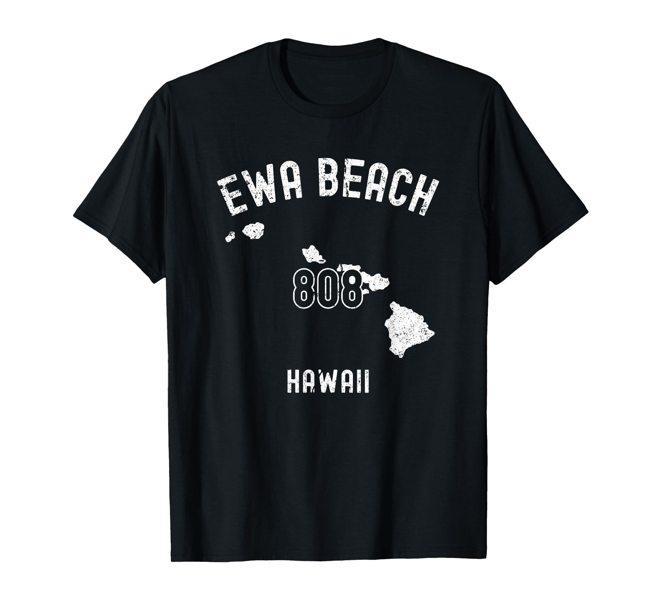 Ewa Beach Hawaii HI 808 Vintage Athletic Style T-Shirt