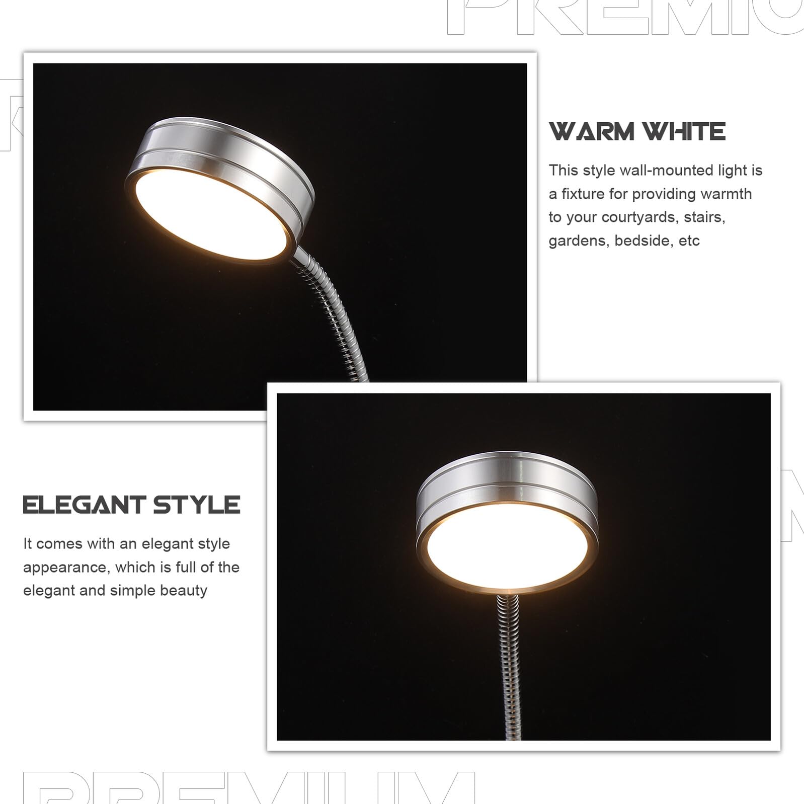 Lámpara de Lectura LED de Pared de Cuello de Cisne Flexible