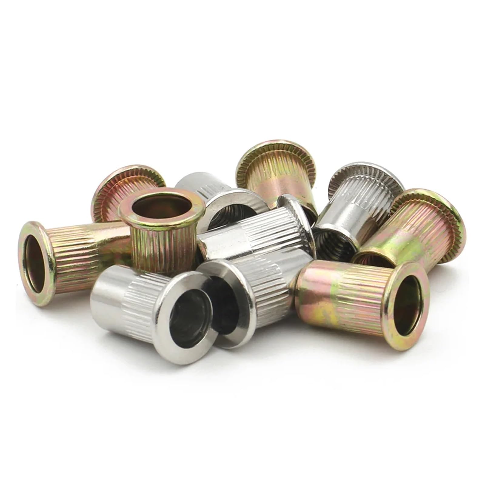 2-30 pz 304 In Acciaio Inox Rivetto Cieco Dado Rivnut M3 M4 M5 M6 M8 M10 M12 Zinco Placcato Inserti Filettati for alloggiamenti Pannelli(304,M12(50pcs))