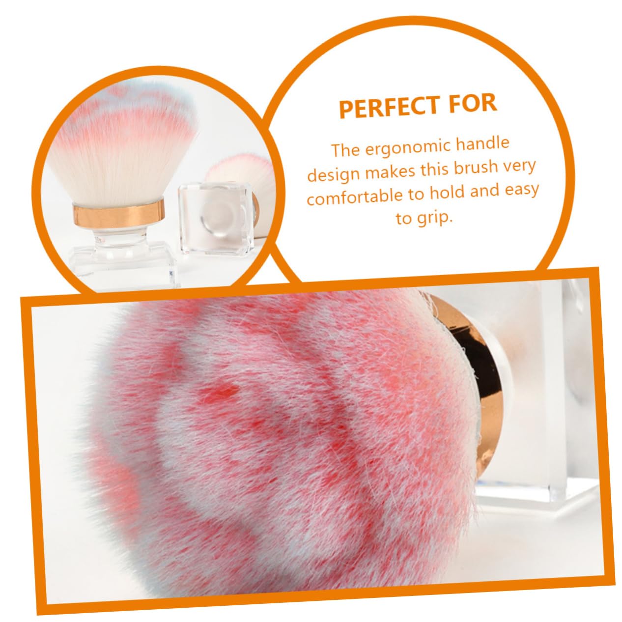 Didiseaon Loose Powder Brush Rose Brush for Makeup Blush Brush Nail Dust Brush Fluffy Brush Duster