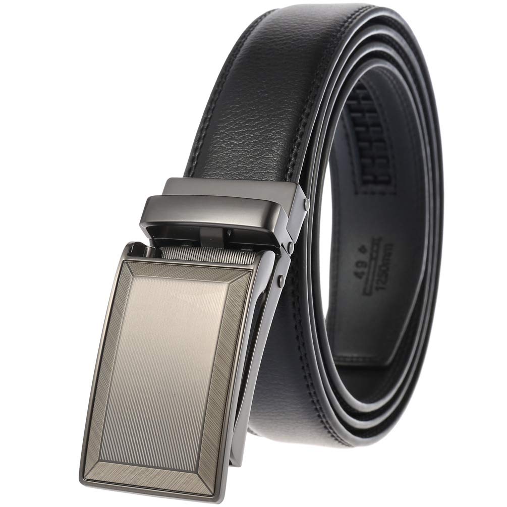 Click Belt As Seen On TV for Mens Jeans Dress Suit Adjustable with Open Buckle Automatic Ratchet Belts Strap Width 1 1/8"