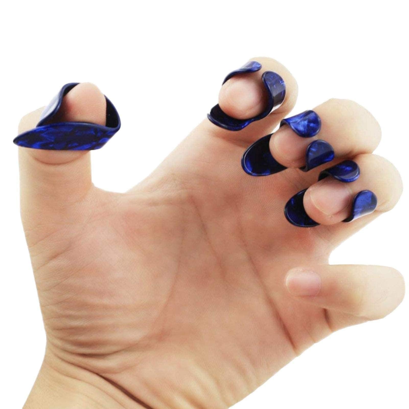 Metal Guitar Slides Set, Metal Guitar Slide Kunststoff Daumenfinger Plektren Set mit Aufbewahrungsbox