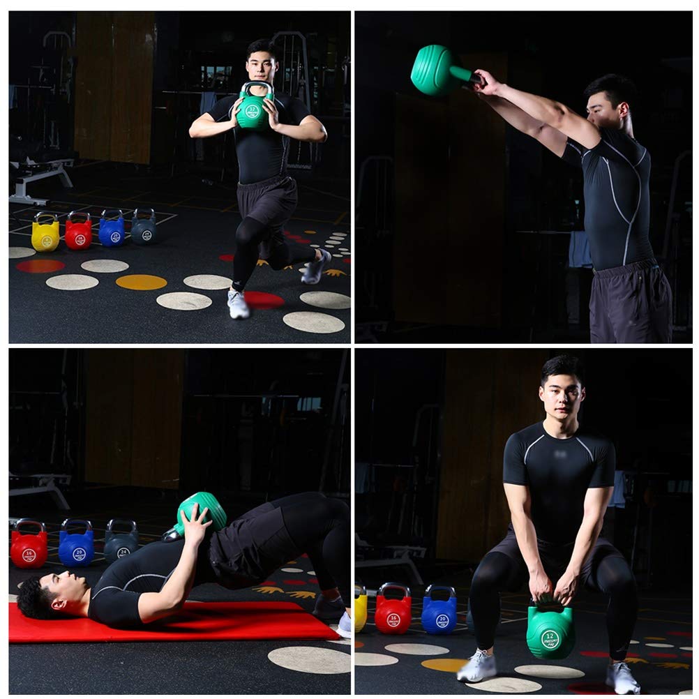 Żeliwne kettlebell hantle kettlebell for home gym competitions for hantles training hantle for squat, press and push-up for men and women, 8 kg, 12 kg, 16 kg, 20 kg, 24 kg