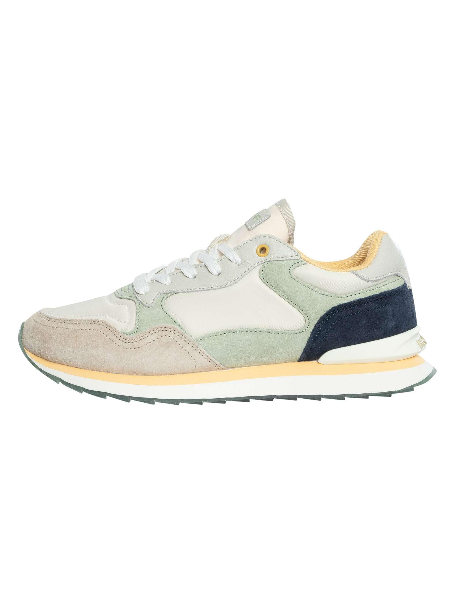 HOFF Zapatillas de ante Mar De Plata para hombre, gris/blanco/verde