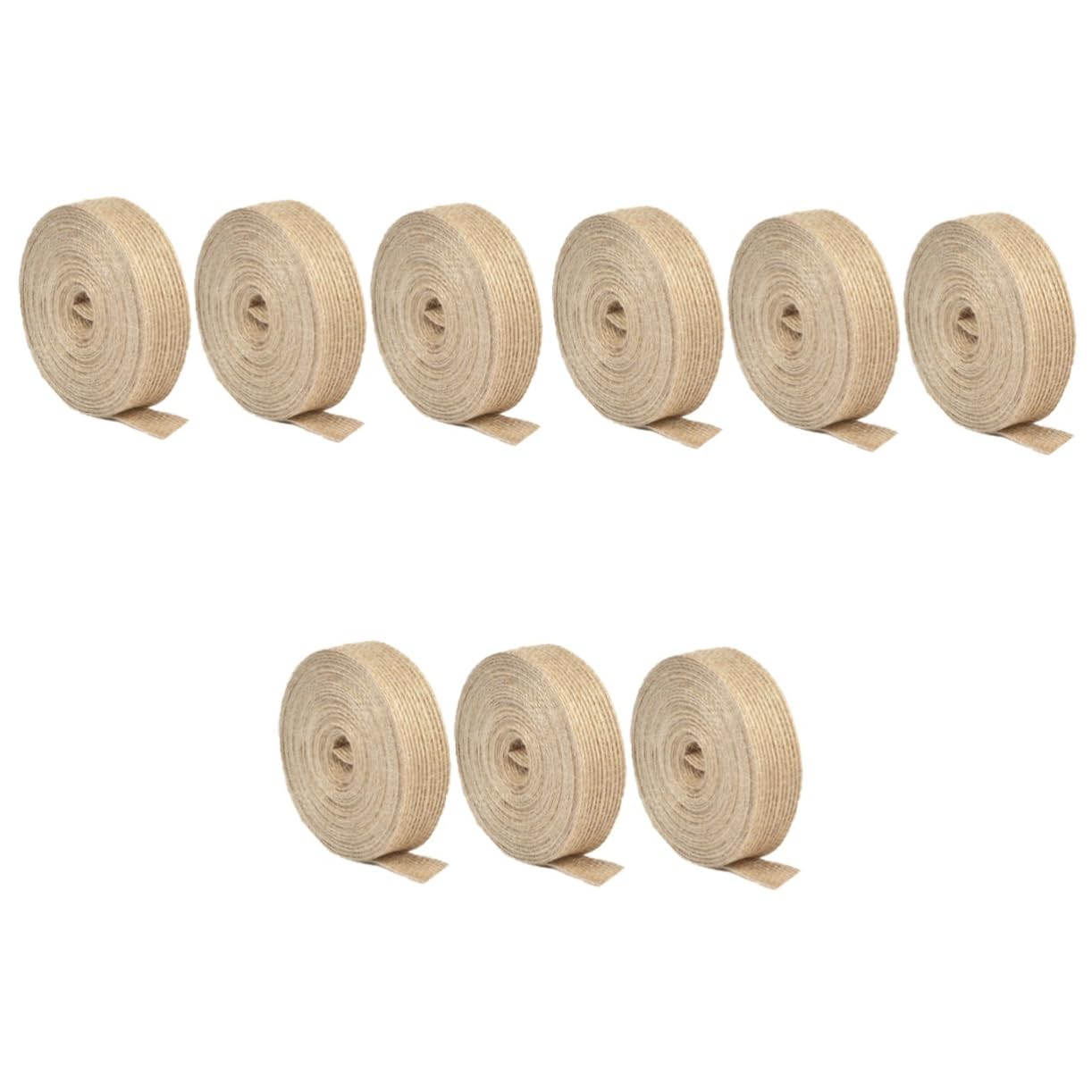 SEWACC 9stücke Breites Juteband Lange Rolle Natürlichem Jute Für Bastelarbeiten Hochzeiten Festlichkeiten Und Wohnraumdekoration Vielseitig Einsetzbar Für Und