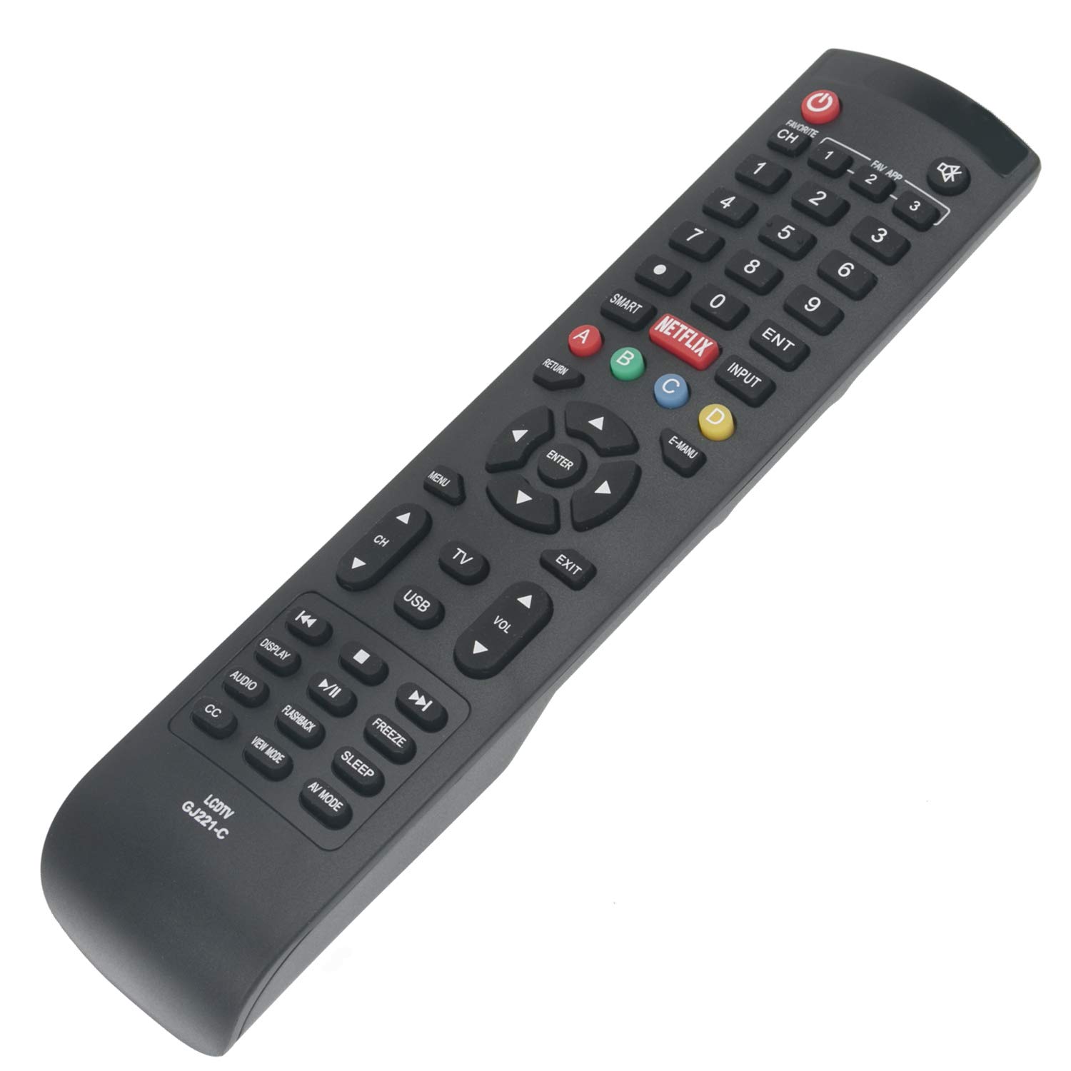 Remote Control GJ221-C Replace Compatible with Sharp LCD LED Smart TV LC-32LE653U LC-40LE653U LC-43LE653U LC-48LE653U LC-55LE653U LC-65LE645U LC-