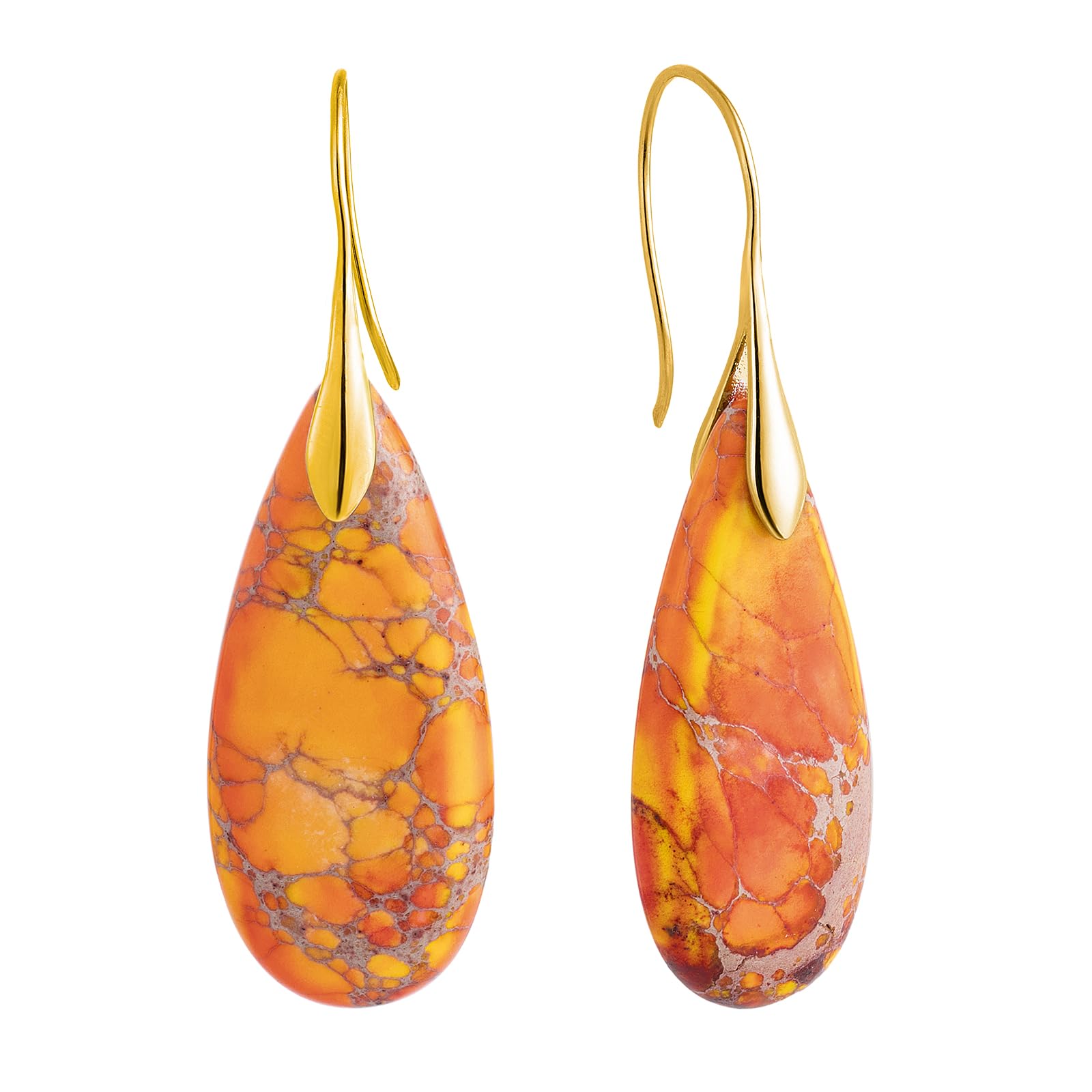 SELOVOStone Fishhook Dangle Drop Earrings Statement Earrings for Women Stone