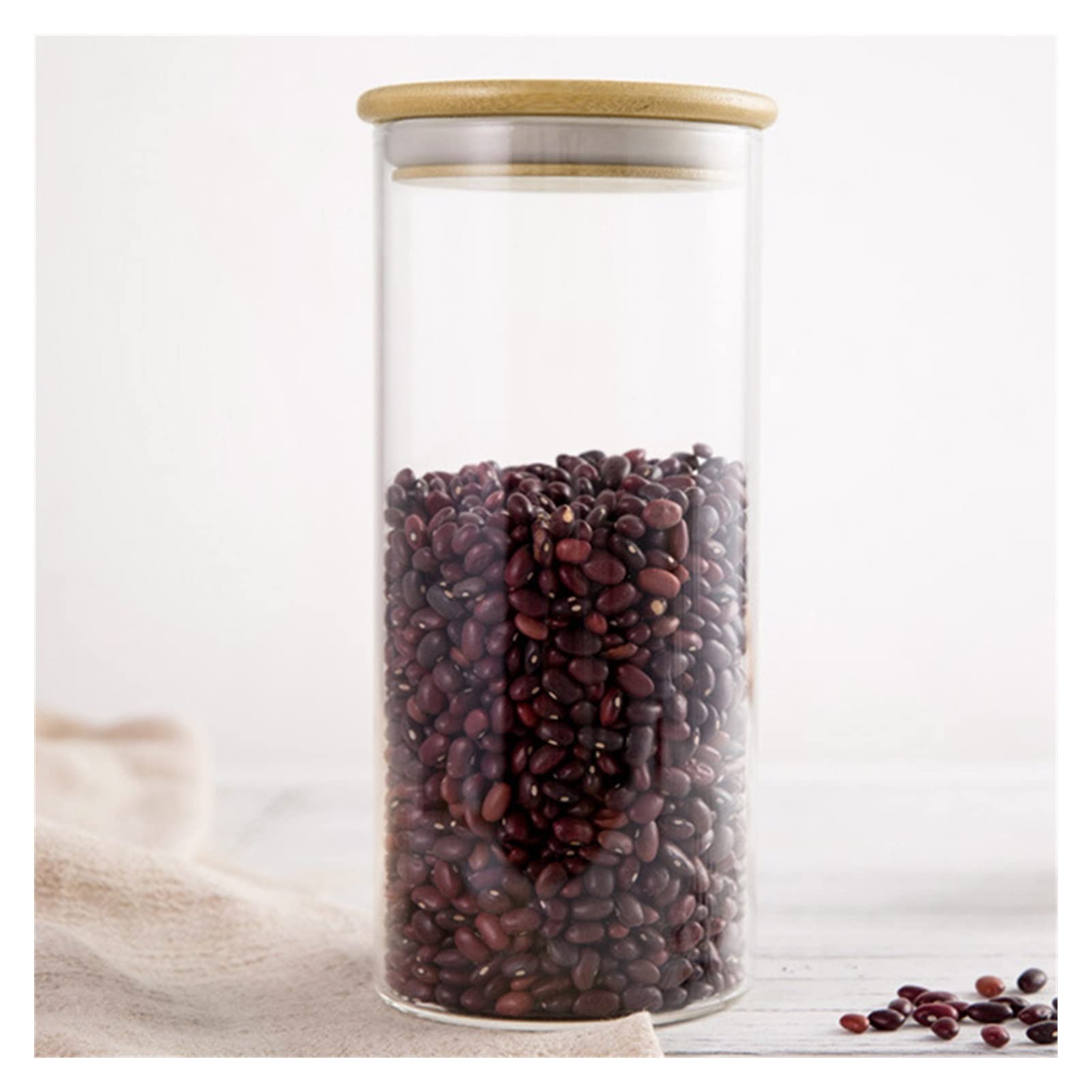 NGDFGR Coffee Canister 2200Ml Coffee Storage Containers Glass Food Storage For Tea Coffee Beans Grains Jars Food Container For Coffee Beans,Sugar,Tea
