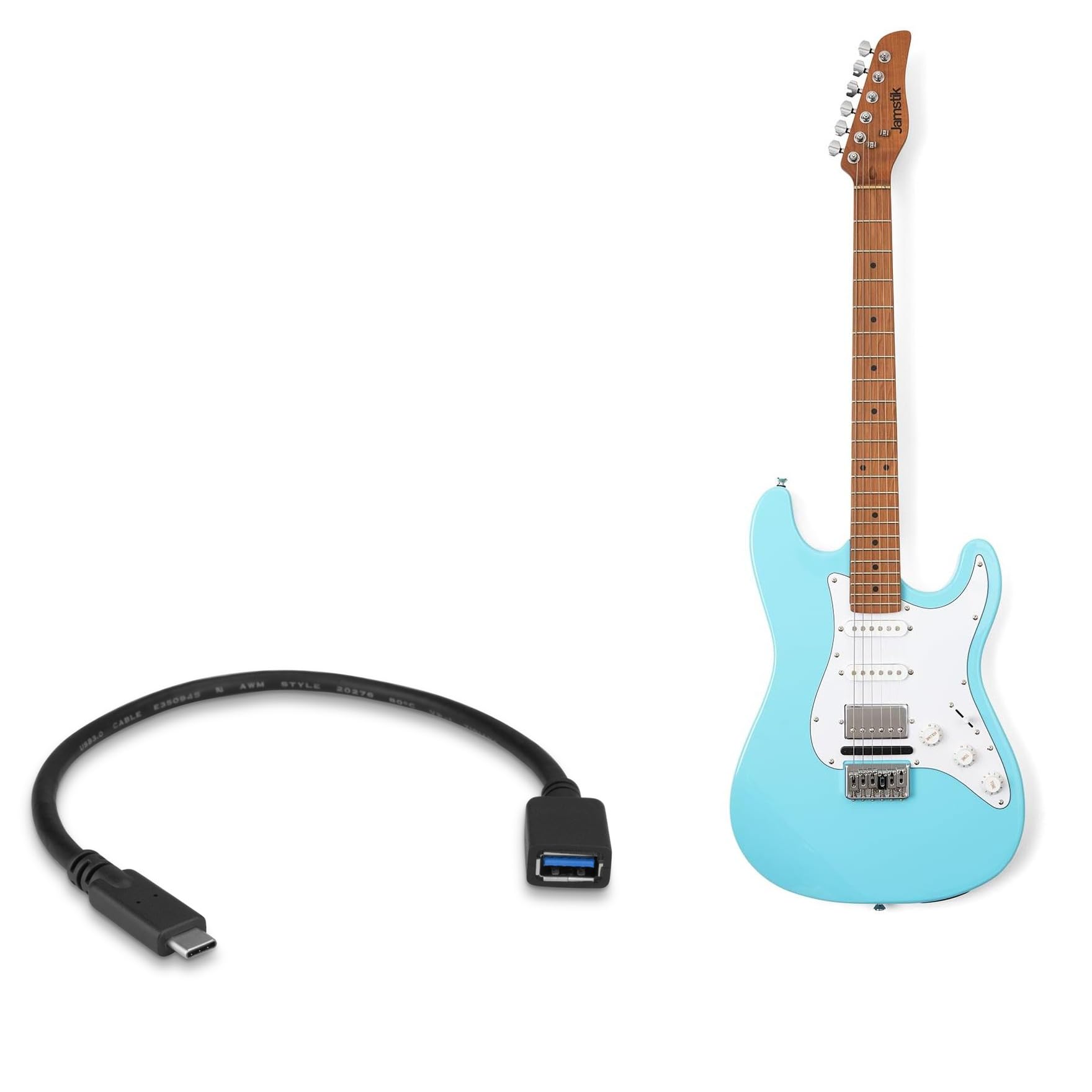 BoxWave Cable Compatible with Jamstik Classic MIDI Guitar - USB Expansion Adapter, Add USB Connected Hardware to Your Phone