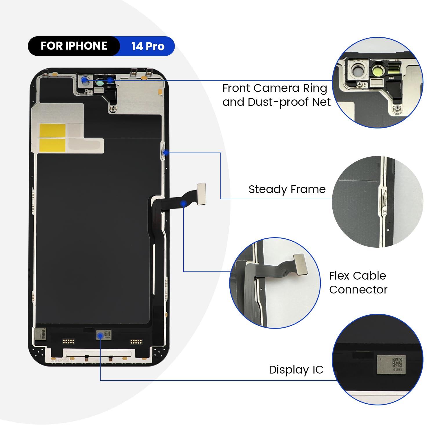 Amazon.com: Genverdix for iPhone 14 PRO Screen Replacement, 6.1