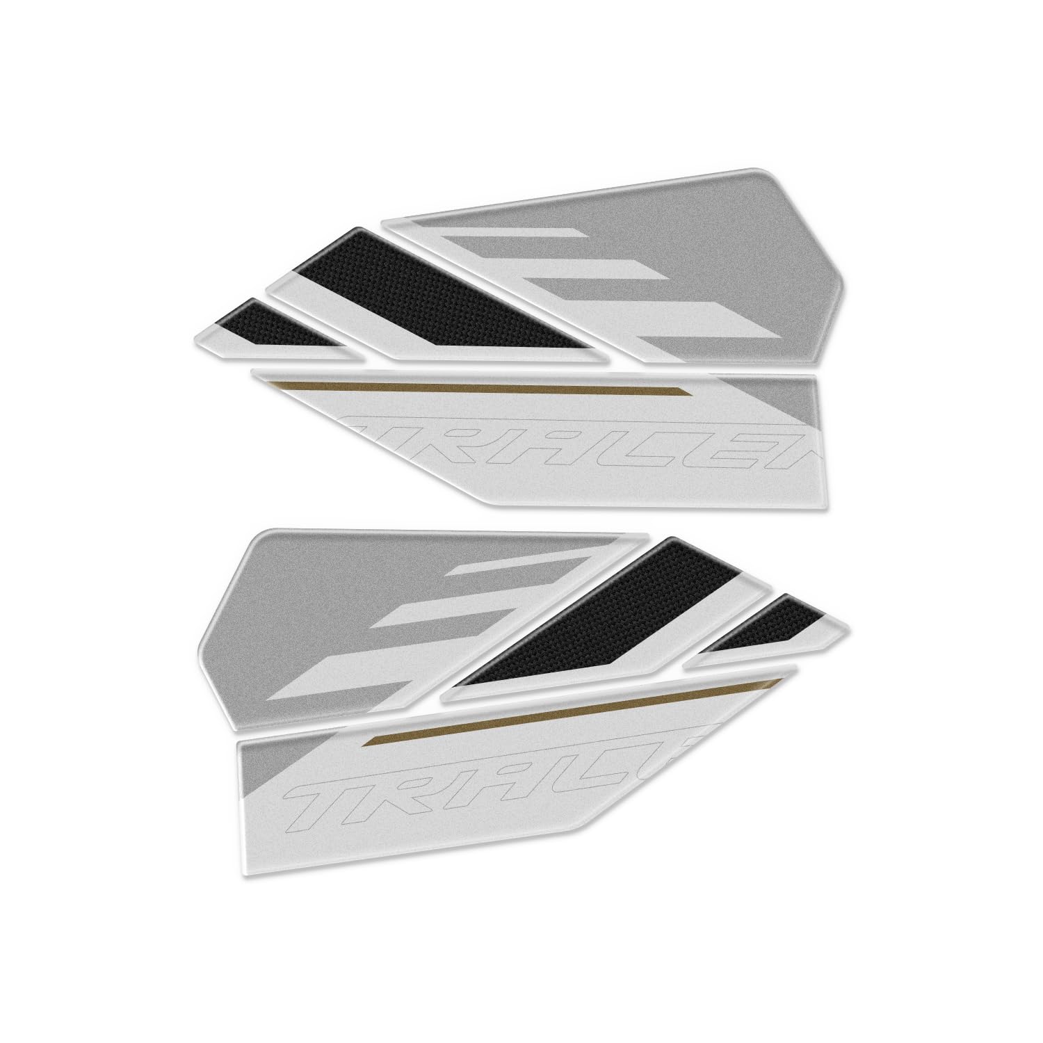 AZgraphishop Ochrona boczna z żywicy 3D na zbiornik, kompatybilna z motocyklem Yamaha Tracer 9 GT 2025 L-232 (Ceramic Ice)
