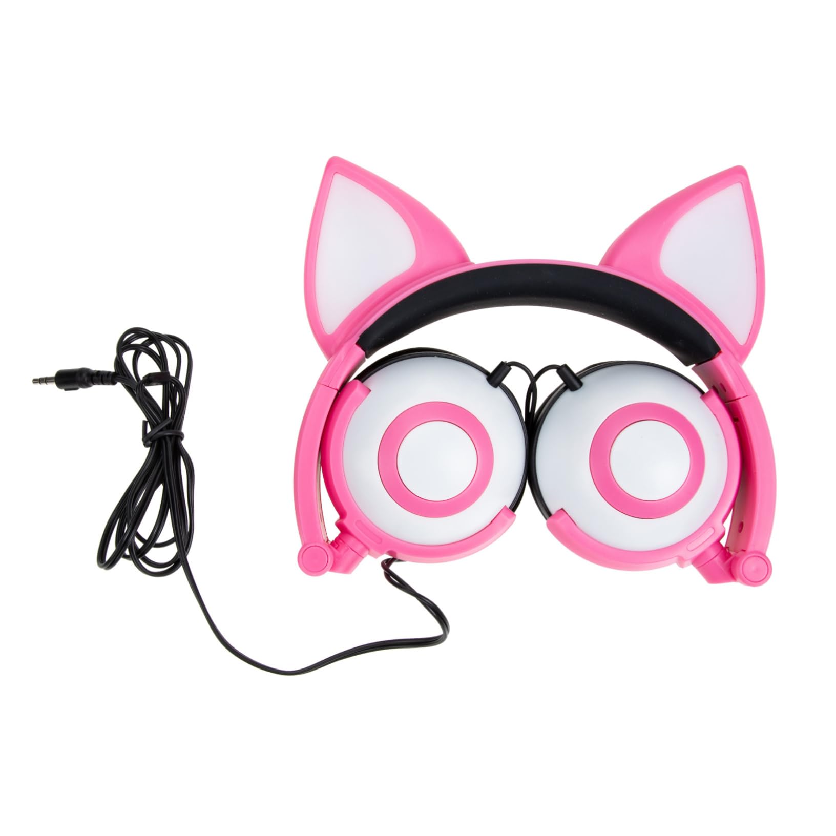 Mikikit Cuffie Orecchie di Gatto Cuffie Regolabili per Bambine e Ragazze Design Semplice del Suono Basso Consumo Energetico Facile da Trasportare e Utilizzare in Viaggio