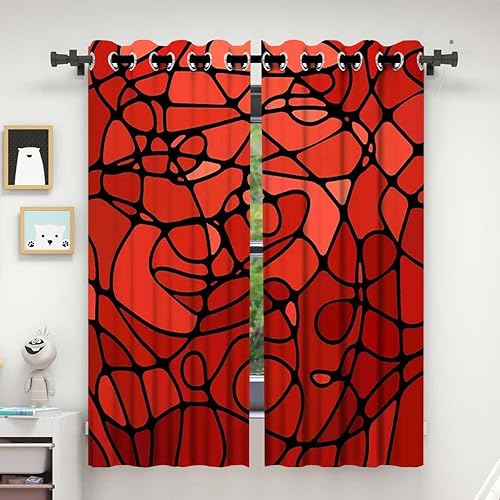 Cortina roja para Dividir Habitacion, decoración de mosaico rojo rosa, cortina de marco de puerta, cortina grande de 55 pulgadas de ancho por 72