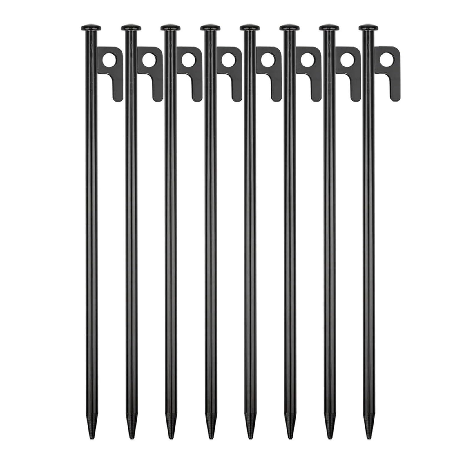 Piquets de Tente Camping Robustes, 8 pièces, piquets en Acier forgé, décoration Cour, Champ Neige, Pique-Nique, incassables et Flexibles pour Le Camping, Les Voyages(40 cm)