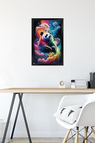 Miniatura 74 de Trends International Wumples - Póster de pared de panda neón cósmico, 22.37 x 34.00 pulgadas, versión premium sin marco