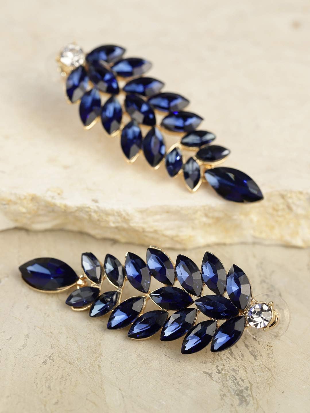 YouBella Fashion Jewelry Bollywood Stylish Crystal Dangler Earrings for Women and Girls (Blue)