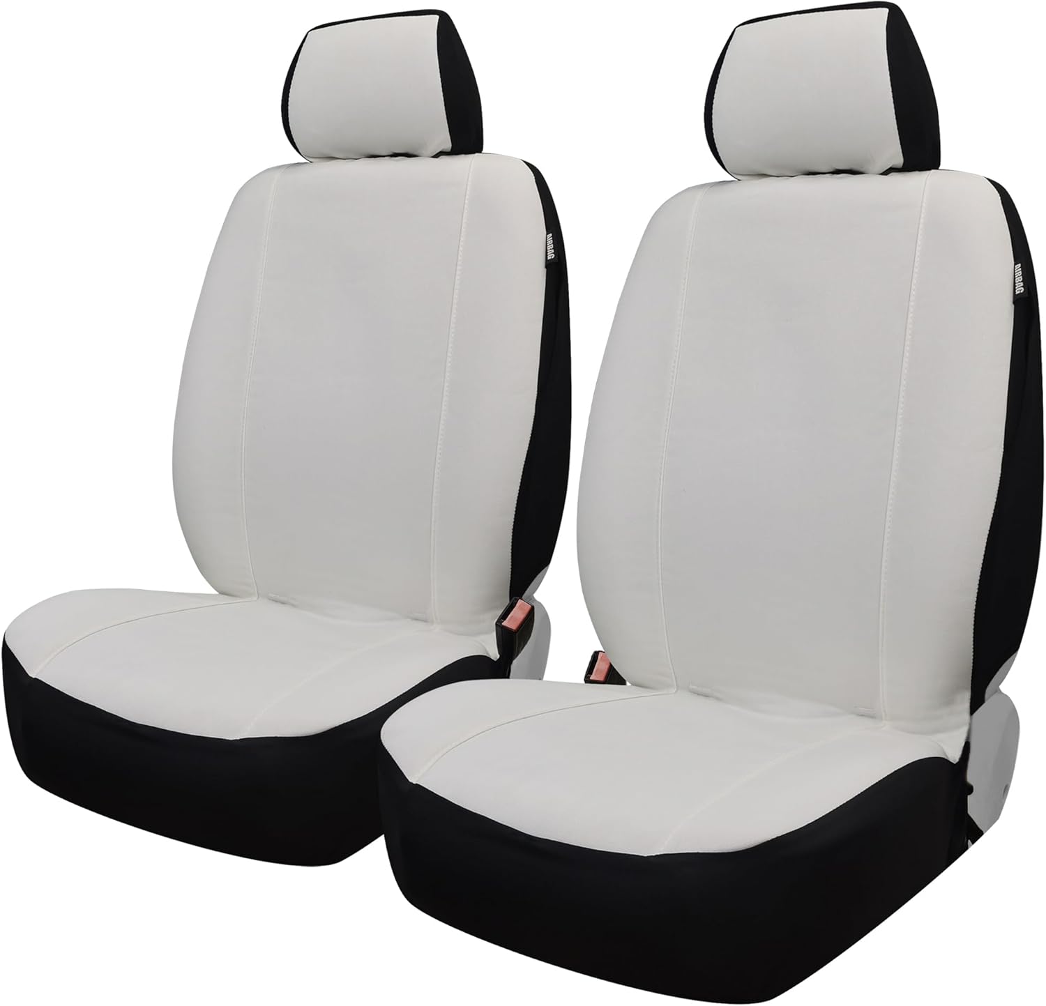 Champlus Canvas Car Seat Covers For Front Seats, 2-Pack Black | Universal Fit For Cars, SUVs, Trucks, Airbag Compatible