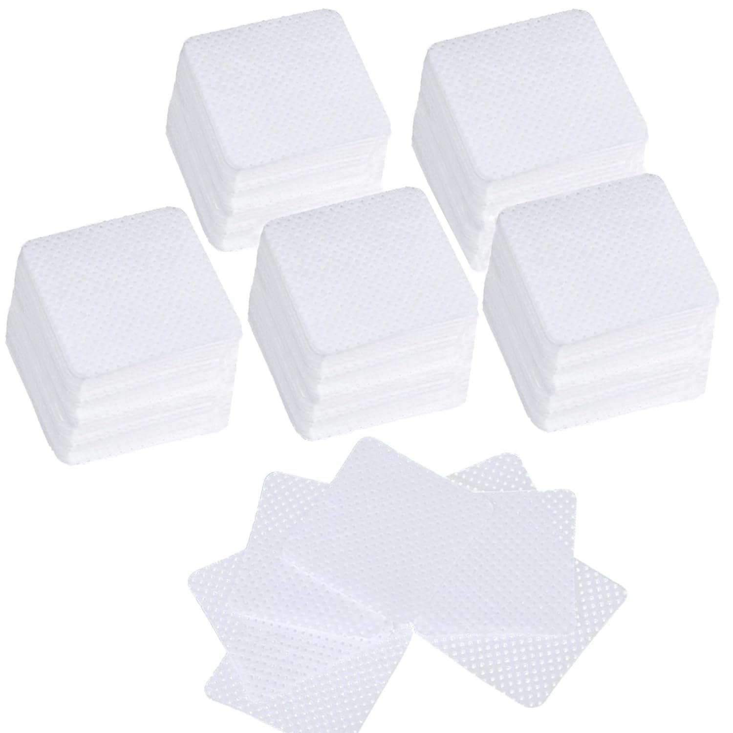 600 Stück fusselfreie Tücher für Nägel, UV-Gel-absorbierende Entferner-Pads - Baumwolle, DIY Nagelkunst (Weiß, 600 Stück)