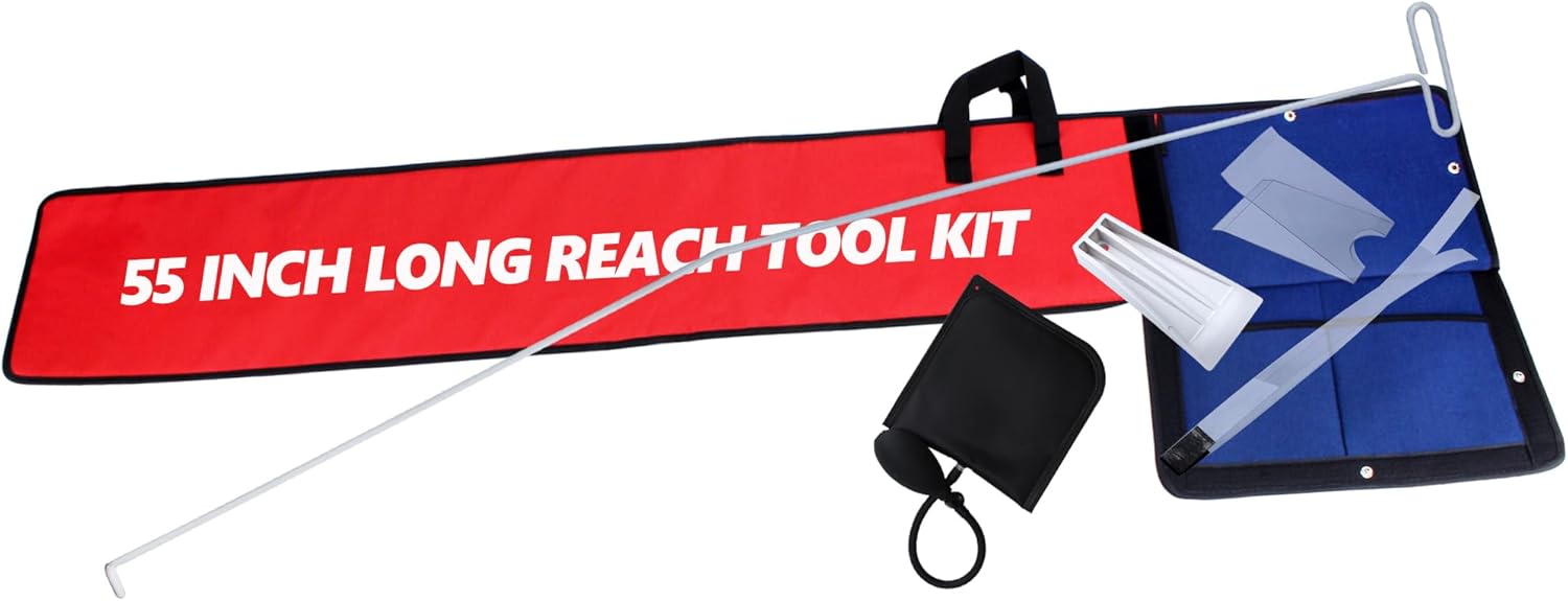 5th Wheel Pin Puller, 55 Inch Solid Steel Rod, 55 Inch Long Reach Tool - J-Hook,One Piece Design