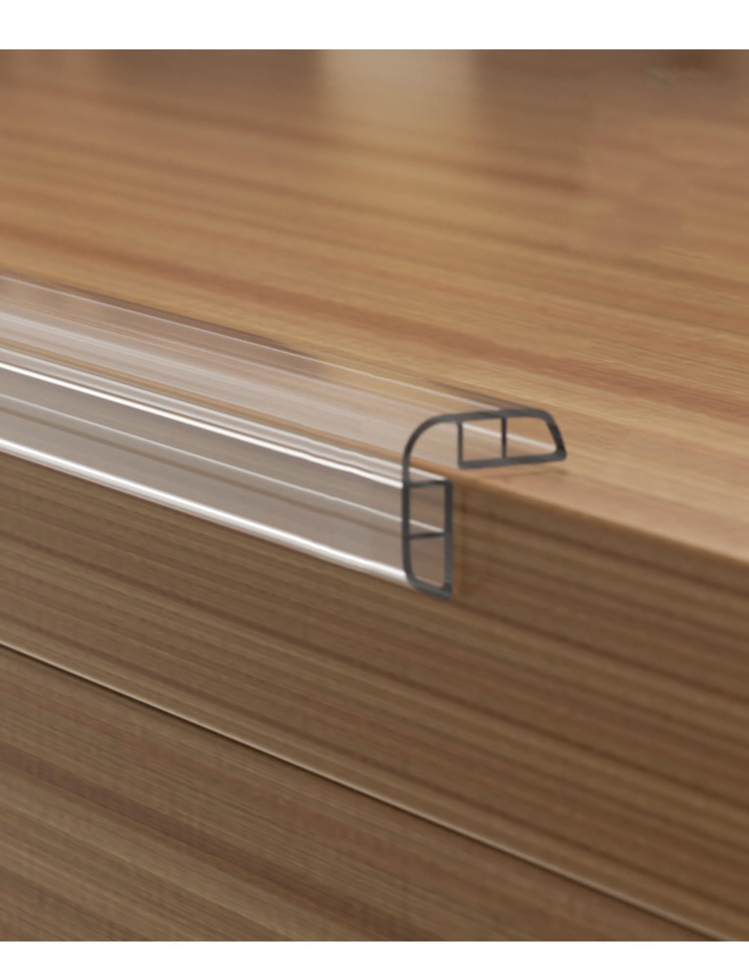 Protectores de Esquinas Suaves y Transparentes for Muebles, fáciles de Instalar y Resistentes a Impactos (1 Unidad).(26ft)