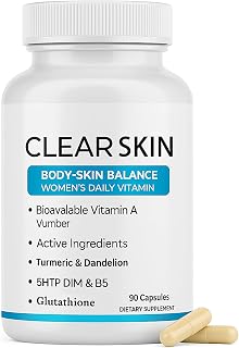 Hormonal Acne Supplement, Skin Care Vitamins, Natural DIM Supplement, Hormone Balance, Clear Skin Pills with Zinc, Vitex & Probiotics, Vegan, Gluten Free for Women & Men - 90 Capsules