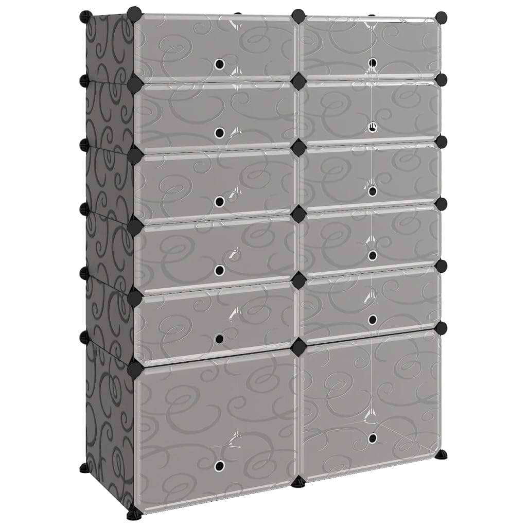 Estantería para zapatos genérica, 94 x 37 x 125 cm, armario de almacenamiento de PP con marco de acero, armario para zapatos, fácil de montar, gran espacio para hogar, dormitorio y oficina