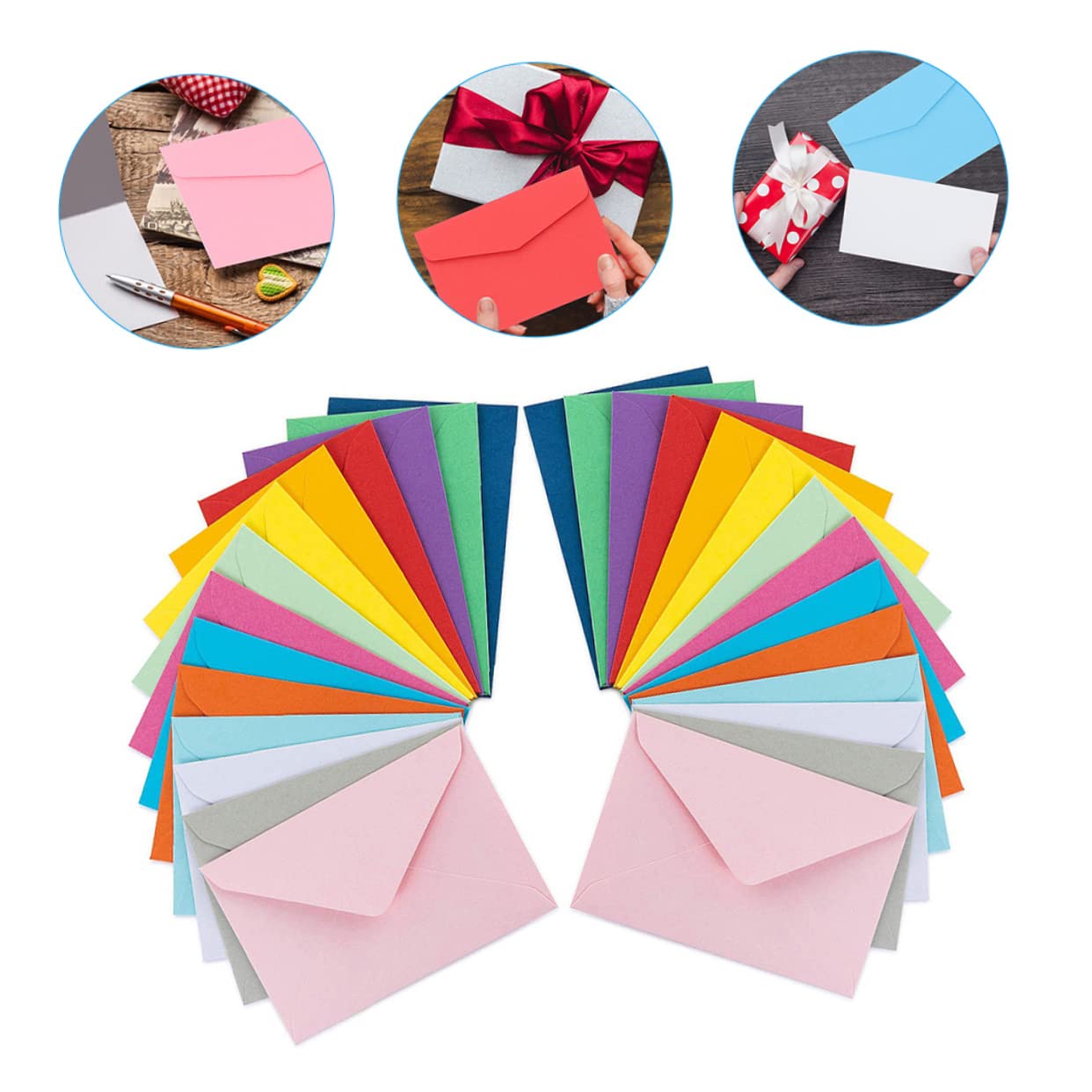 STOBOK 150stücke Pack Bunte Kuverts Für Karten Leere Farbige Briefumschläge Für Hochzeiten Geburtstage Kleine Notizen Und Glückwünsche