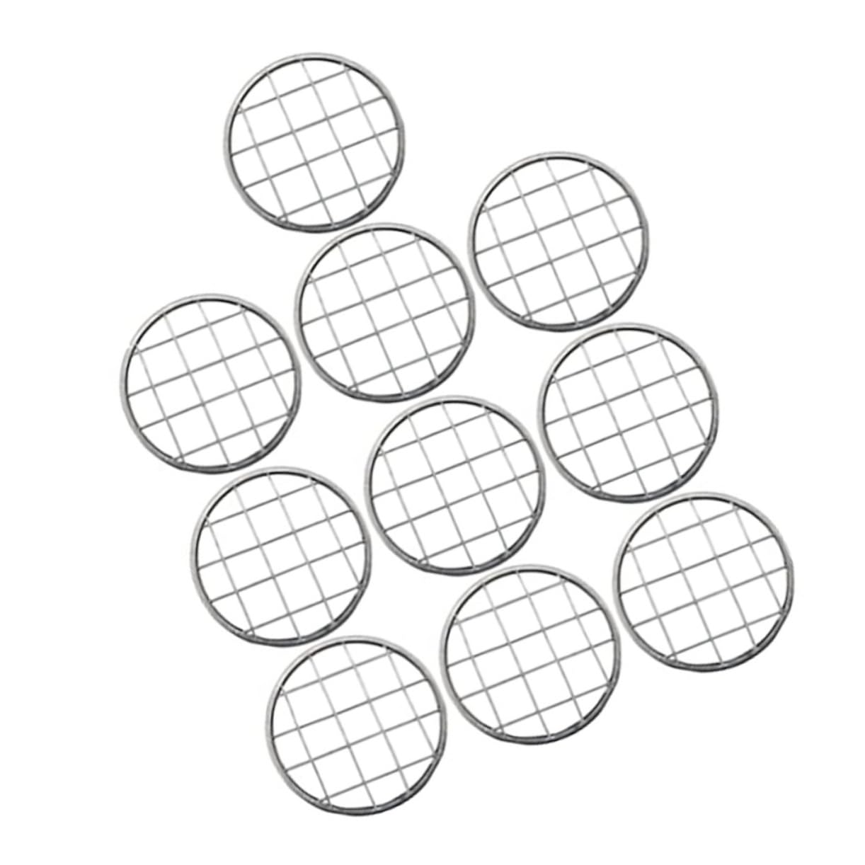 NAMOARLY Flower Frog Lid Inserts for Jar 10pcs Stainless Steel Grids for Floral Arrangement