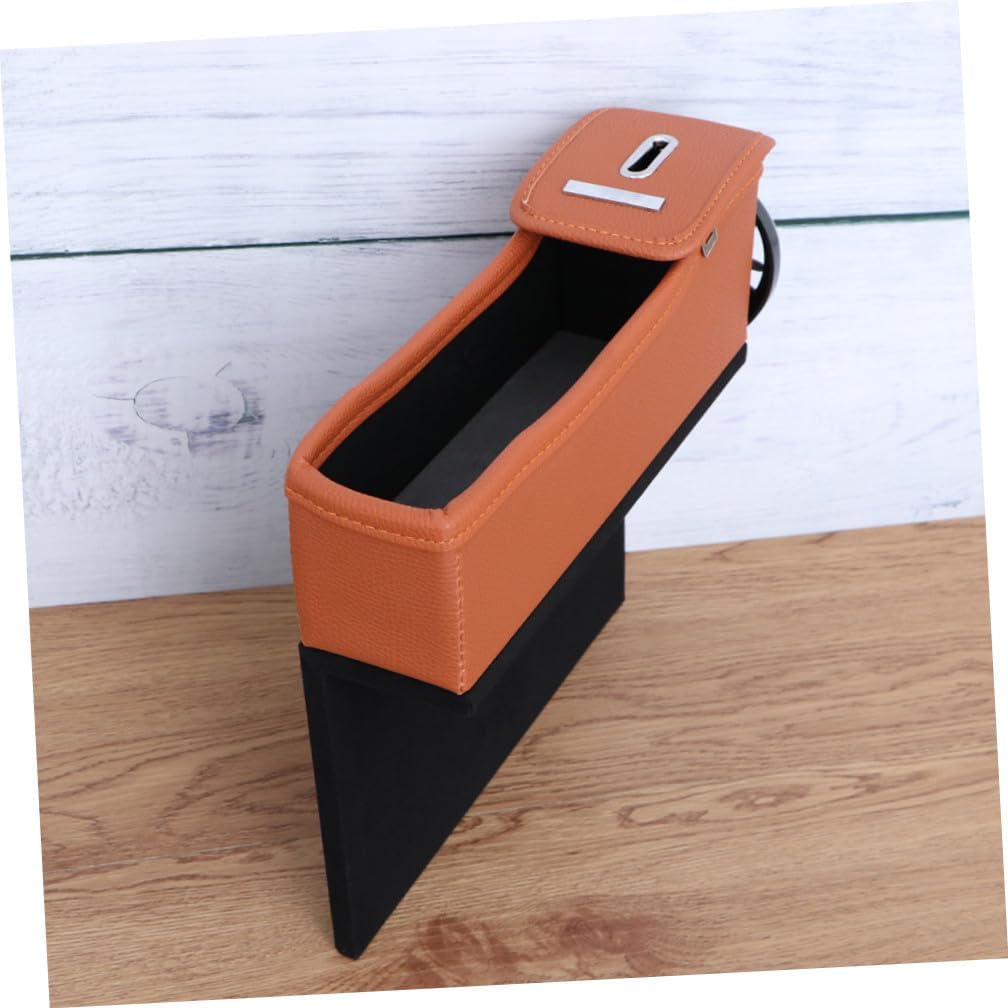 CHILDWEET Car Seat Storage Box for Right Seat Multifunctional Organizer for Phone Wallet Keys and for Luxurious Car Interior