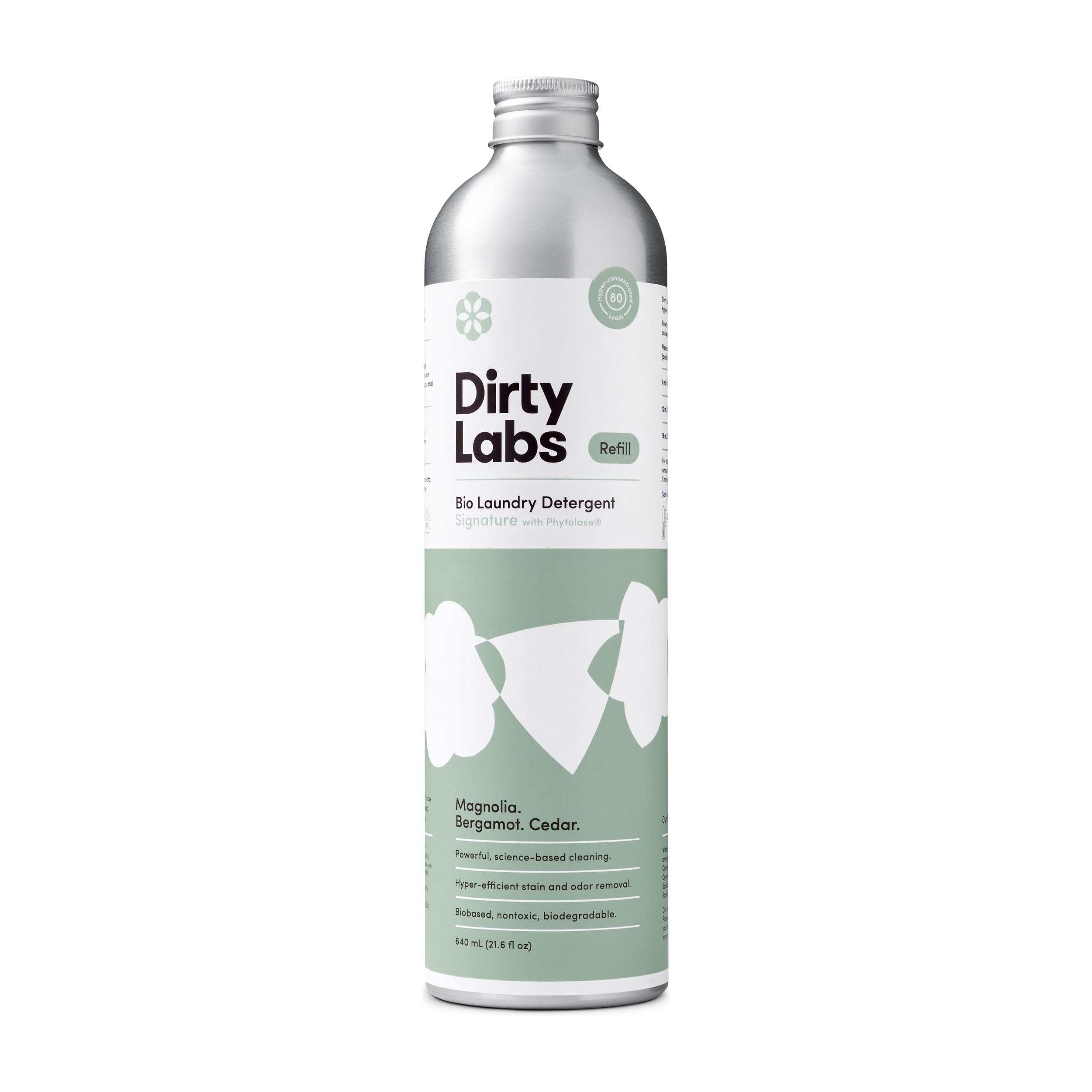 Dirty Labs Signature Scent - Detergente bio-líquido para lavandería, 80 cargas (22 onzas líquidas), hiperconcentrado de alta eficiencia y lavado a máquina estándar, no tóxico, biodegradable