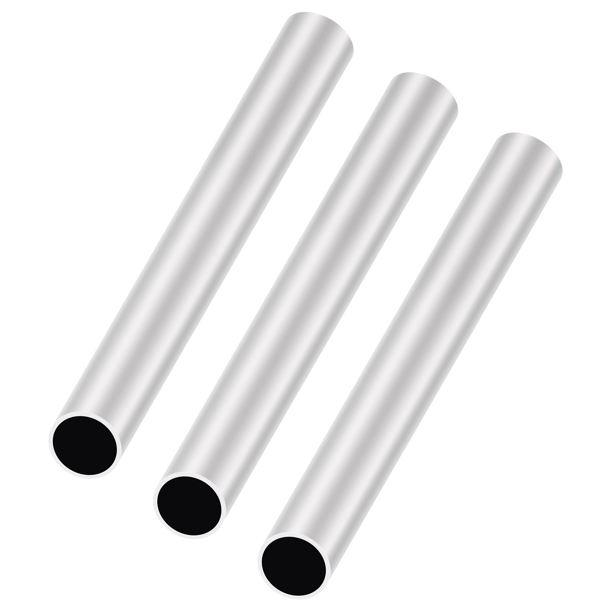 Lavmhab Silver 6063 Aluminum Tube 20Mm Od X 18Mm Id 1.0Mm Wall Thickness 200Mm Length, Aluminum Round Tubing Seamless Straight Pipes (3Pcs)