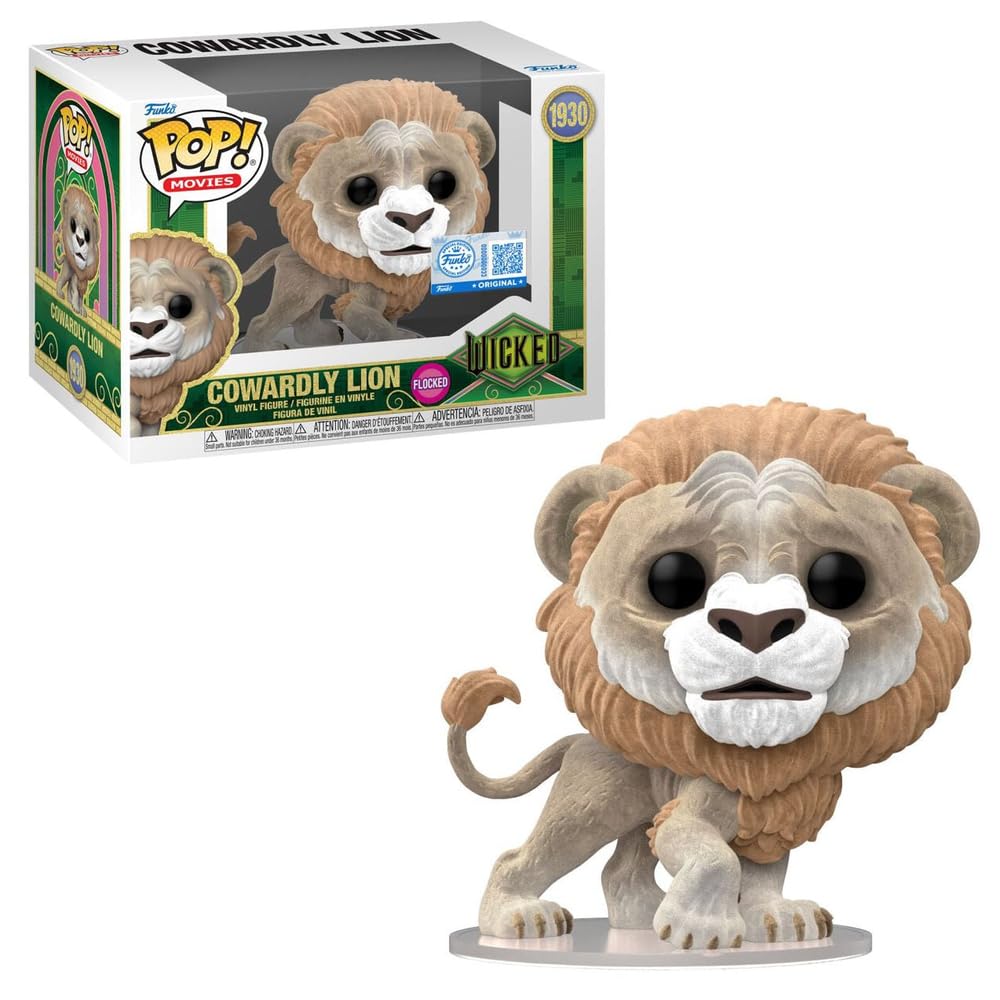 Funko Pop! Movies: Wicked - Cowardly Lion (Flocked Special Edition) #1930