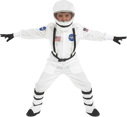 fun shack Disfraz de astronauta para niños con casco, traje espacial de la NASA para niños y niñas, ideal para disfraces y fiestas